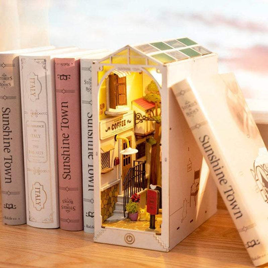 DIY Wooden Book Nook | 340 Piece Kit | Laser Cut Assembly | Bookshelf Decor