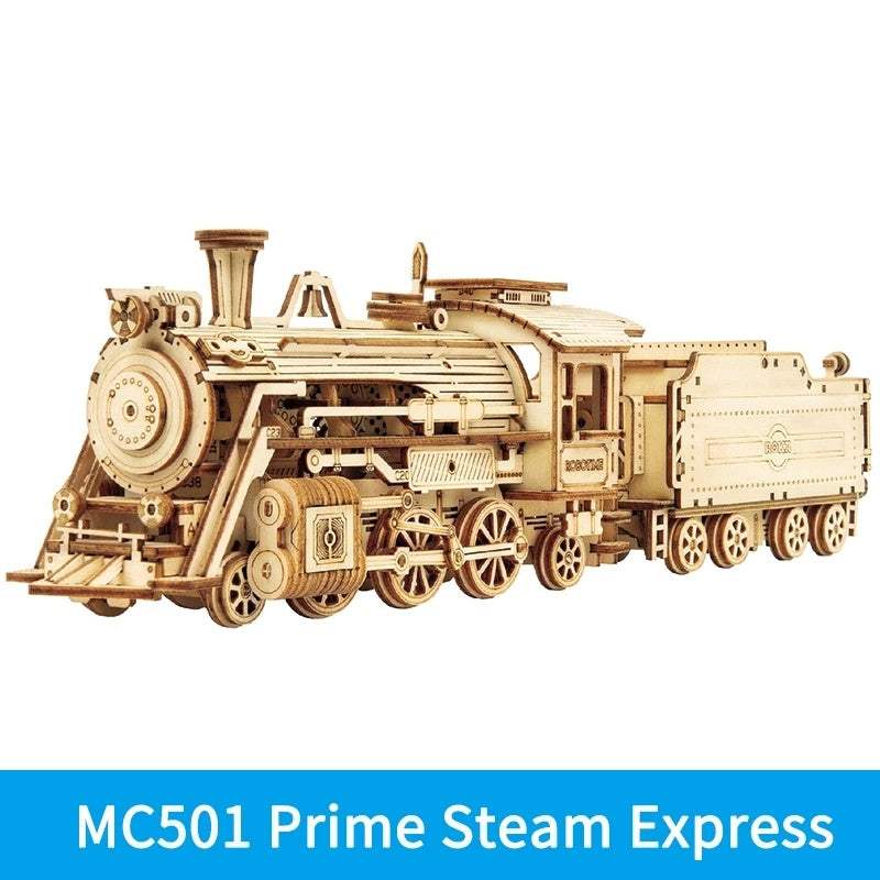 Robotime ROKR Steam Express 3D Wooden Puzzle Kit | Mechanical Puzzles