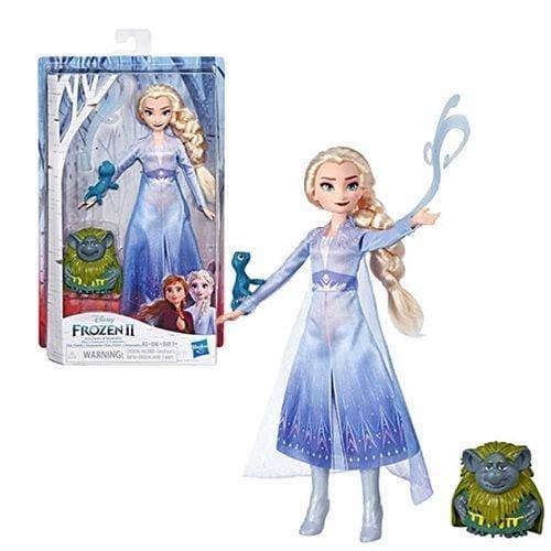 Frozen 2 Elsa Doll With Travel Outfit And Pabbie Salamander