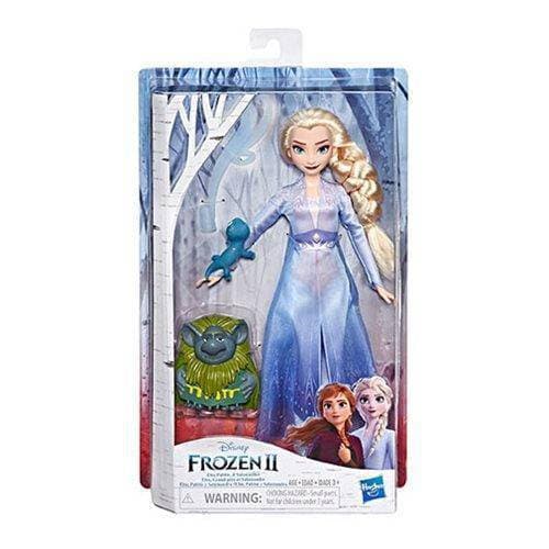 Frozen 2 Elsa Doll With Travel Outfit And Pabbie Salamander