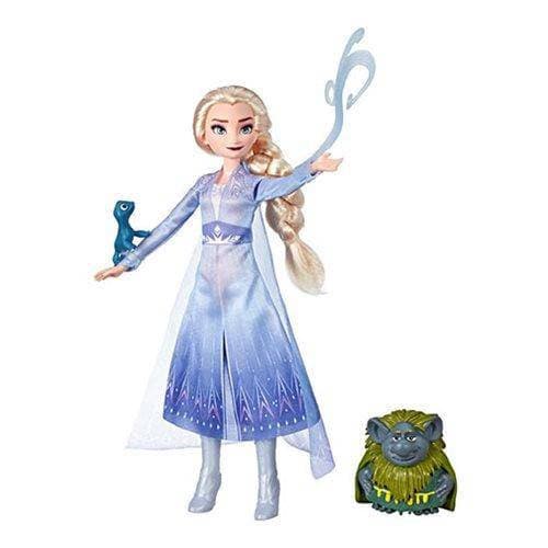 Frozen 2 Elsa Doll With Travel Outfit And Pabbie Salamander