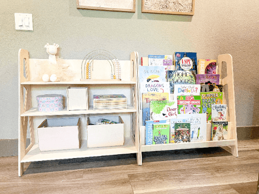 Montessori Toy Shelf | 3 Tier Storage | Baltic Birch Wood | Medium