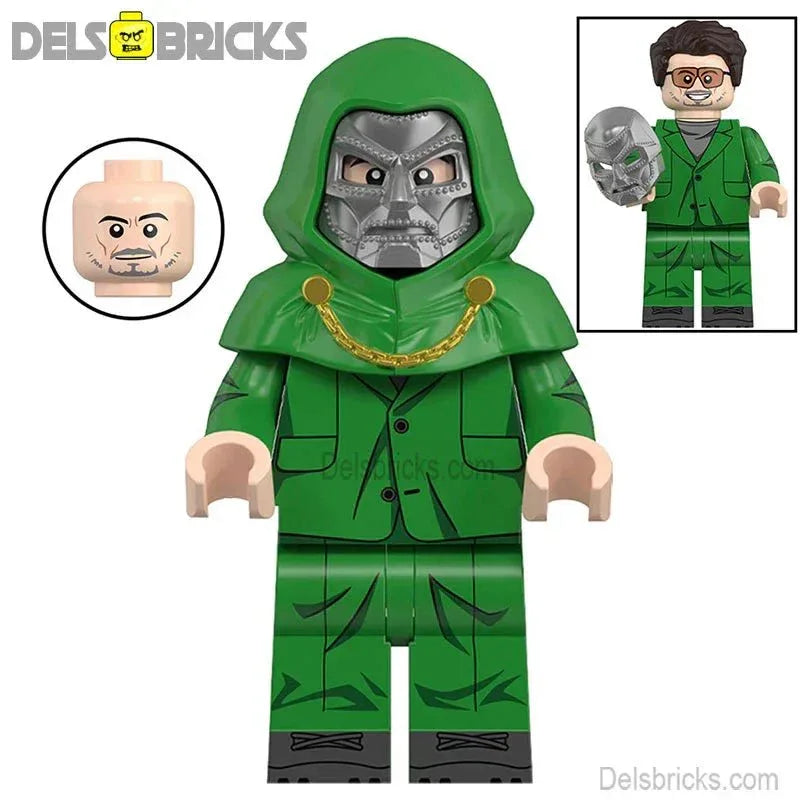 Dr Doom SDCC Robert Downey Jr Lego Minifigures Custom Toys 3 - ToylandEU