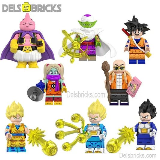 Dragon Ball Z Super set of 8 Lego Minifigures Custom Anime Toys 3 - ToylandEU