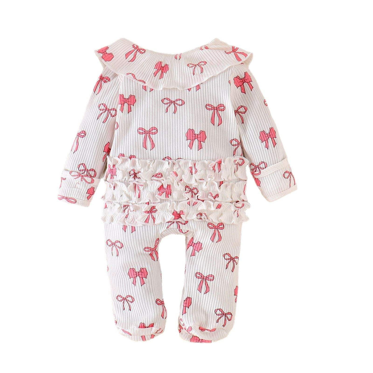 Baby Long-Sleeve One-Piece Romper | Solid, Cartoon And Floral Patterns