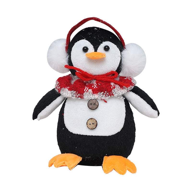 Christmas Penguin Doll Decoration | Headphones