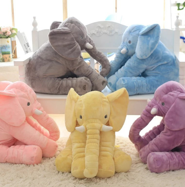 Elephant Baby Sleep Comfort Pillow with Blanket and PP Cotton Stuffing - ToylandEU