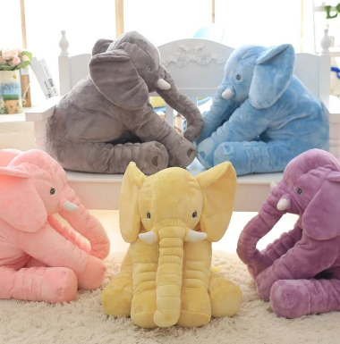 Elephant Baby Sleep Comfort Pillow with Blanket and PP Cotton Stuffing Toyland EU