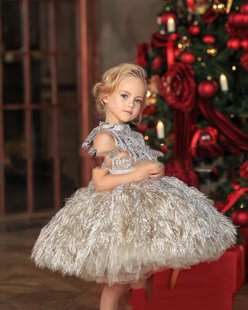 Girls Formal Dress | Size 80Cm To 130Cm | Pink Beige Color | Ages One To Ten
