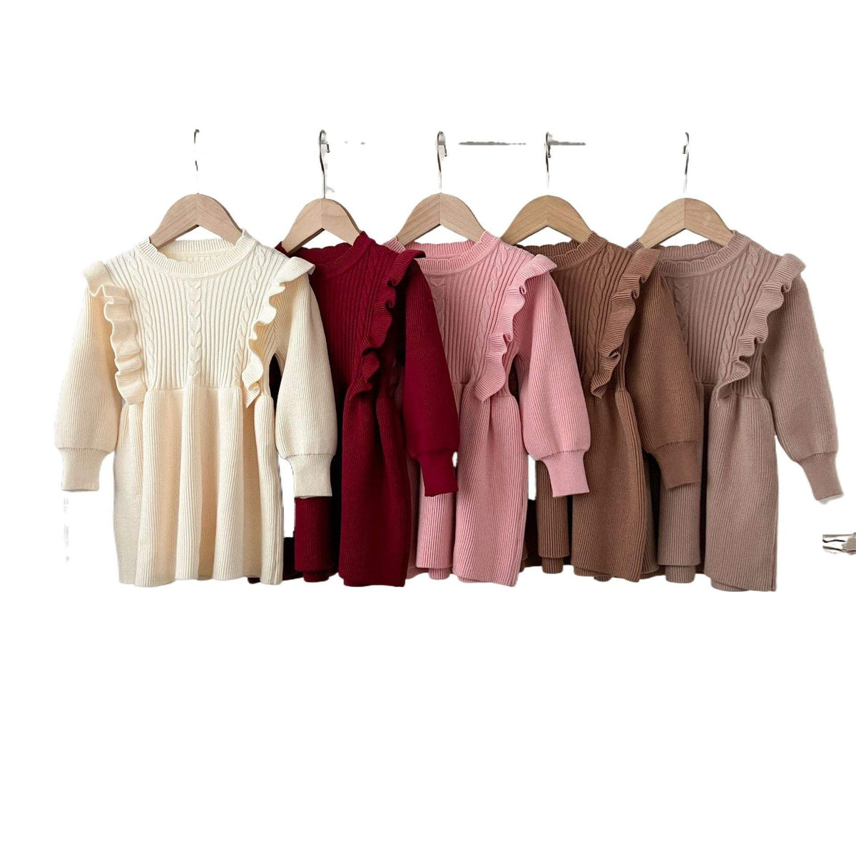 Girls' Cotton Wool Woven Thermal Dress | Autumn And Winter