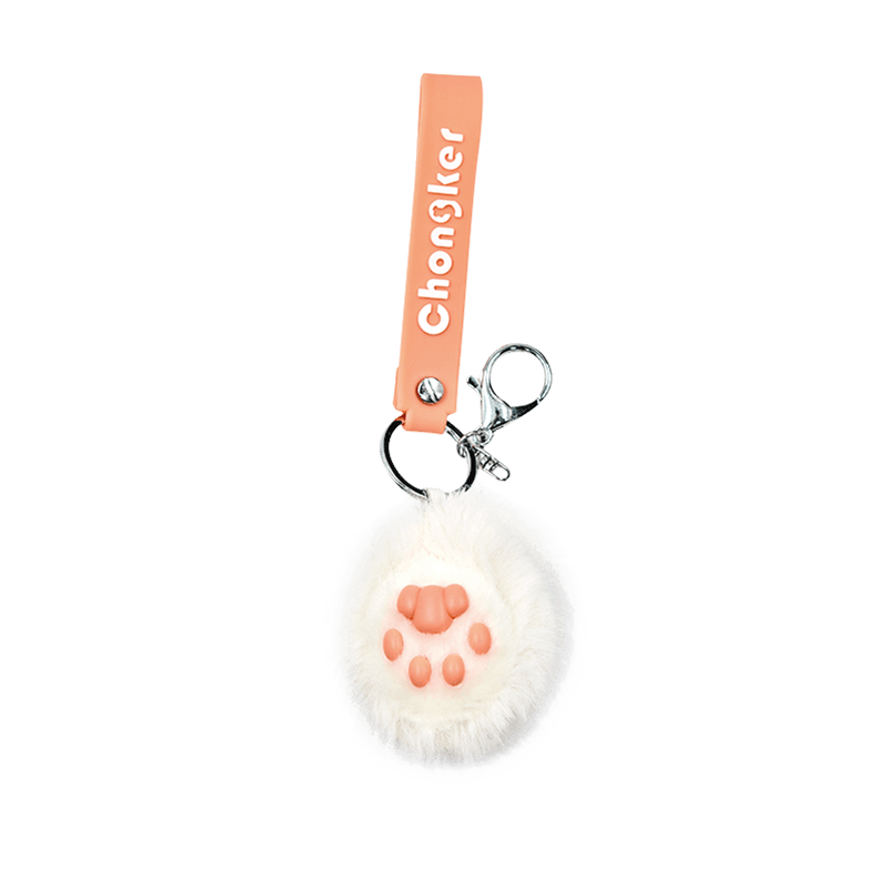 Cat Paw Keychain | Plush Soft Body | Silicone Bean Filling | Two Color Sets