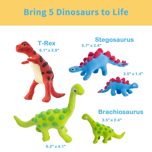 Robotime Robud Dinosaur Air Dry Clay Kit for Creative Kids - ToylandEU