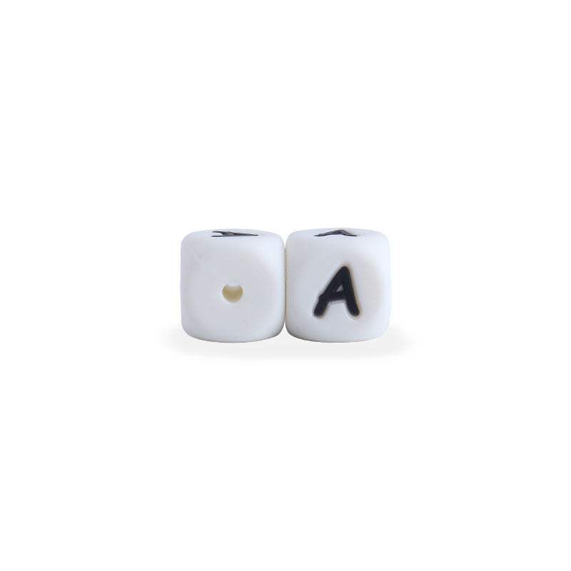 Silicone Letter Beads For Pacifier Chains | 12 mm