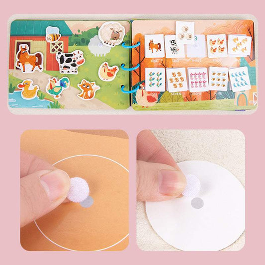Animal Sticker Quiet Book | Farm And Dinosaur