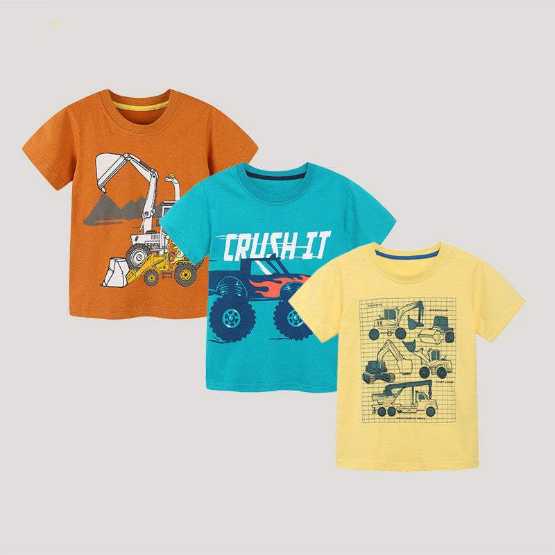 Kids' Car Print Short-Sleeve T-Shirt | Cartoon