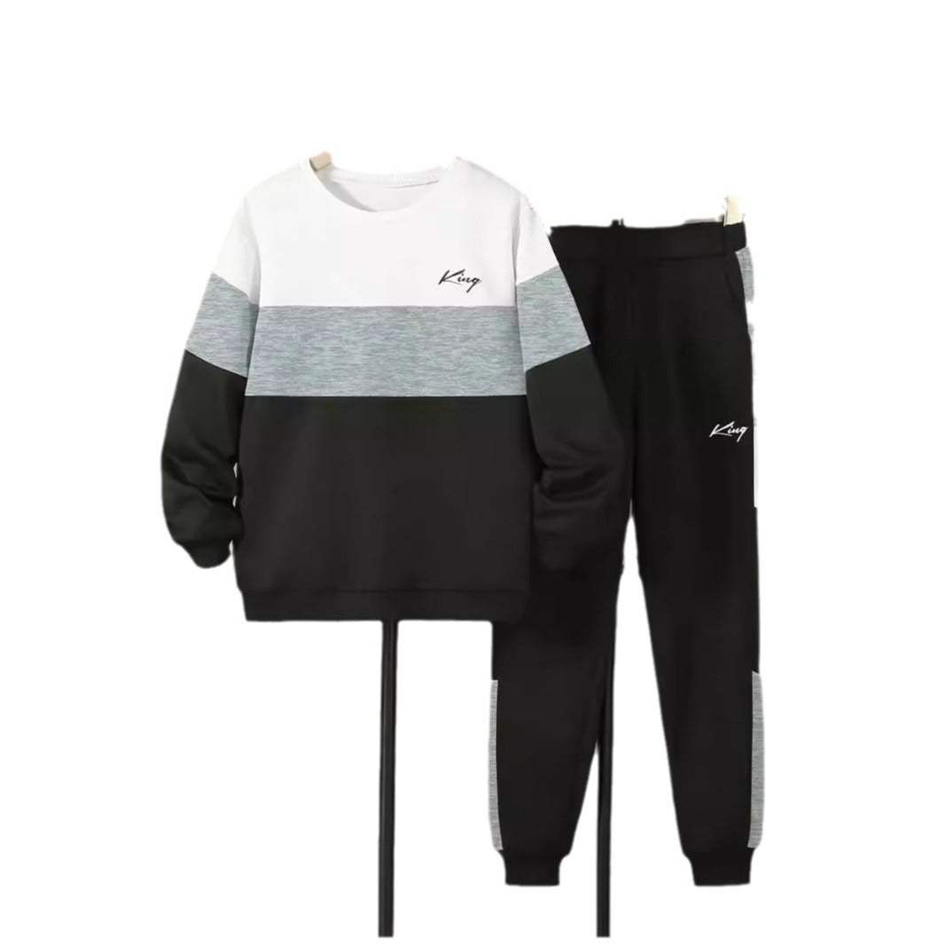 Kids' Multicolor Hoodie And Pants Set | Animal, Stripe And Plaid Patterns