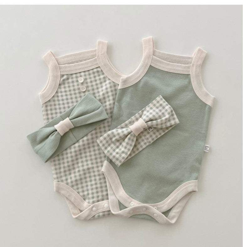 Newborn Cotton Sleeveless Vest Jumpsuit | Baby & Children's One-Pieces