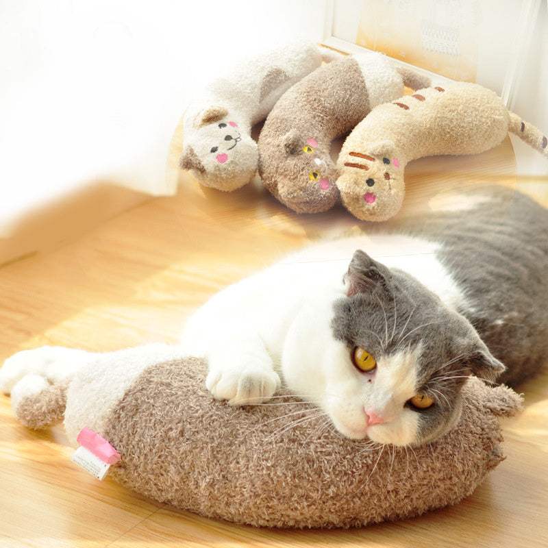 Plush Cat Pillow Toy | Teaser Stick