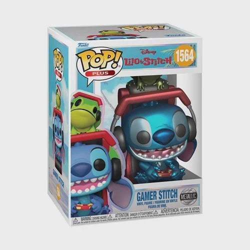 Funko Pop Vinyl Figure | Gamer Stitch | 1564 | Disney Metallic