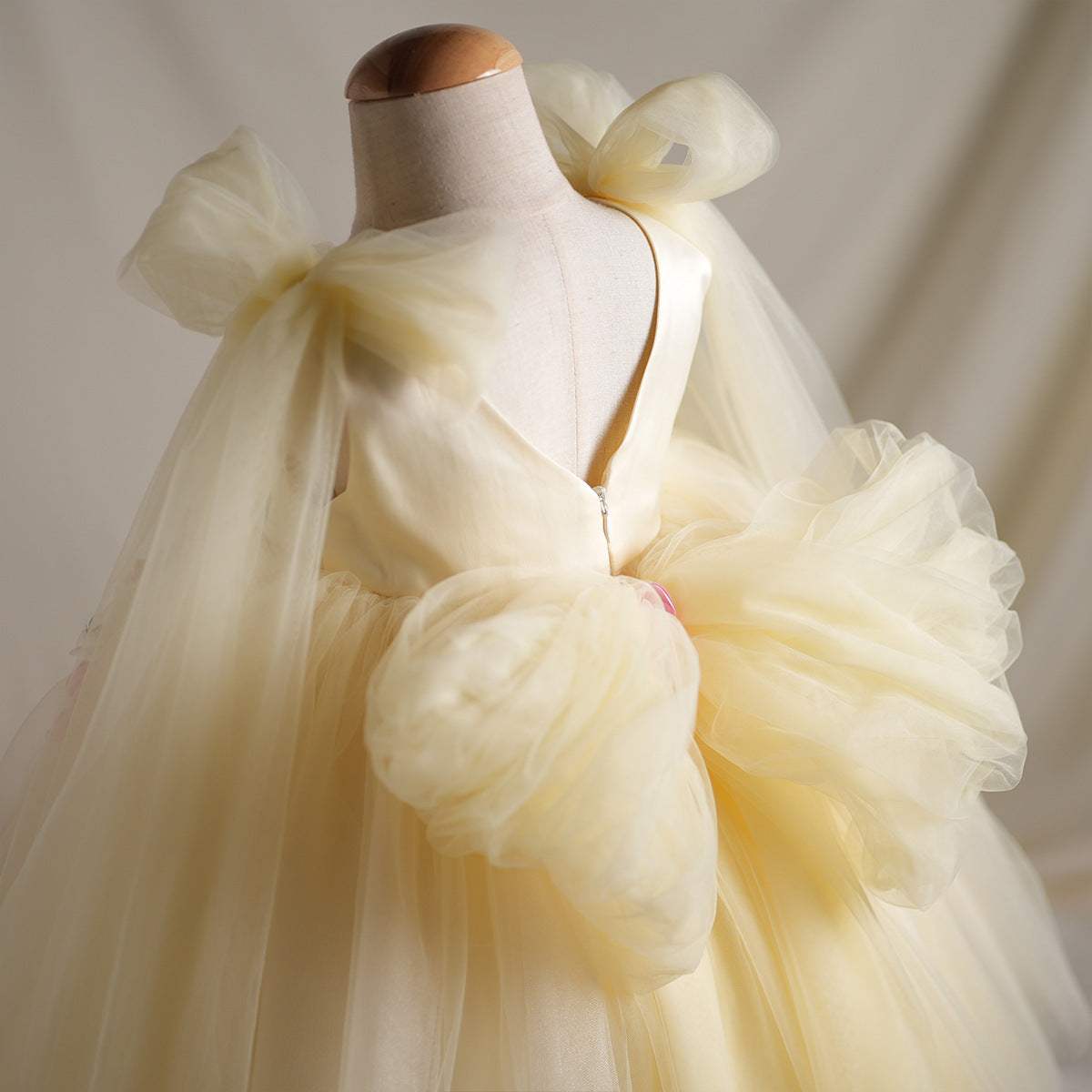 Girls' Applique Bow Mesh Sleeveless Tulle Tutu Fairy Dress | Organza | Baby & Children's Dresses
