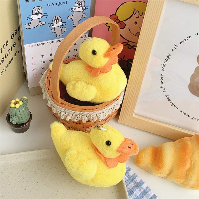 Cole Duck Plush Keychain Pendant | Yellow Or White
