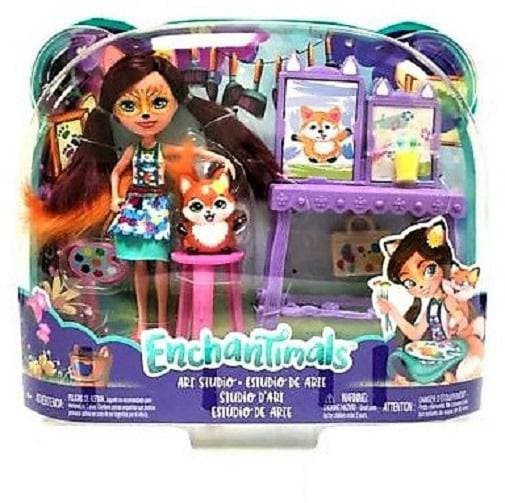 Enchantimals Art Studio Doll Set With Felicity And Flick