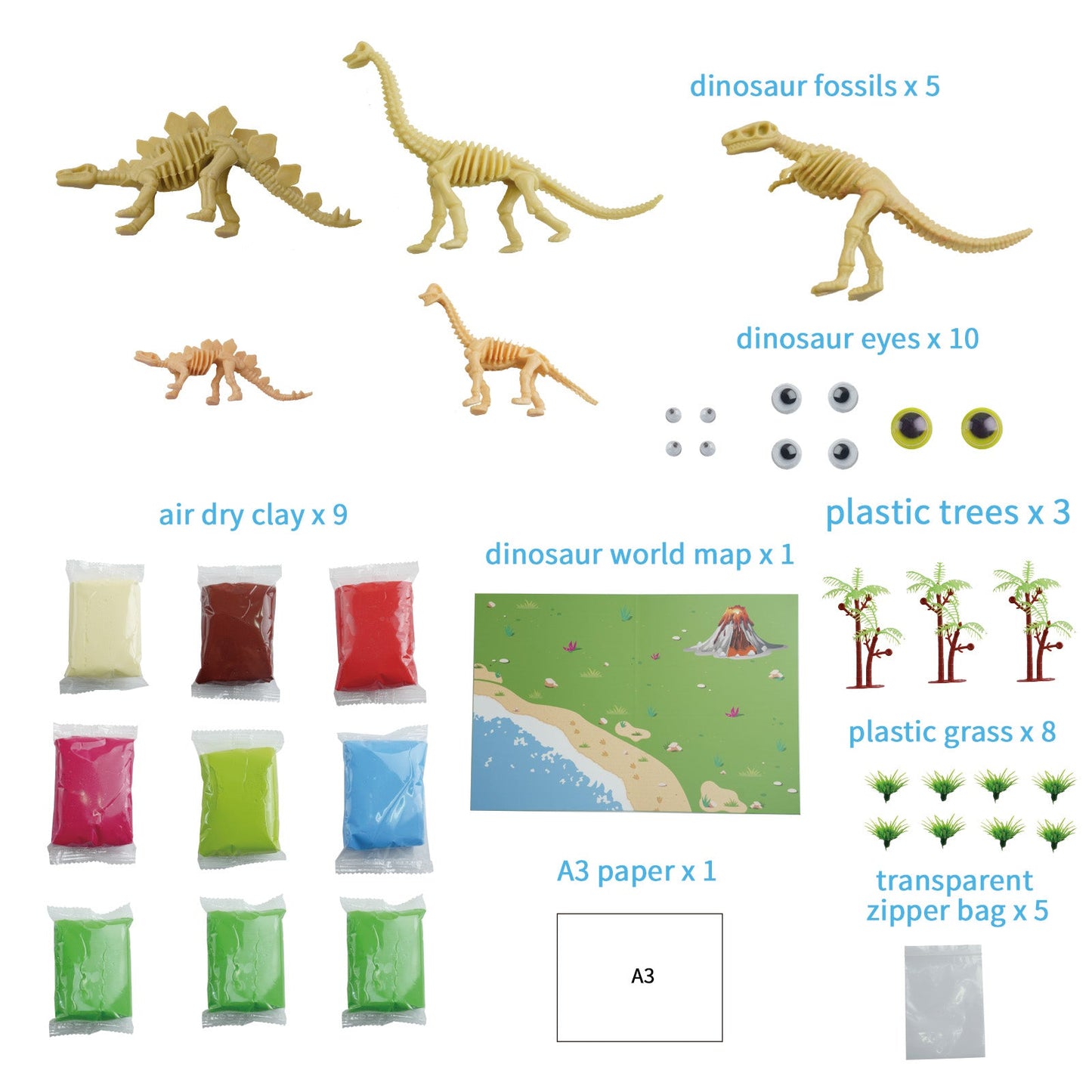 Robotime Robud Dinosaur Air Dry Clay Kit for Creative Kids