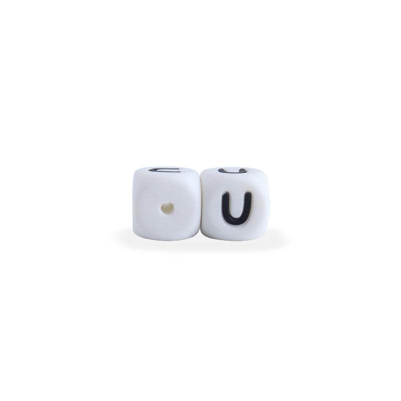 Silicone Letter Beads For Pacifier Chains | 12 mm