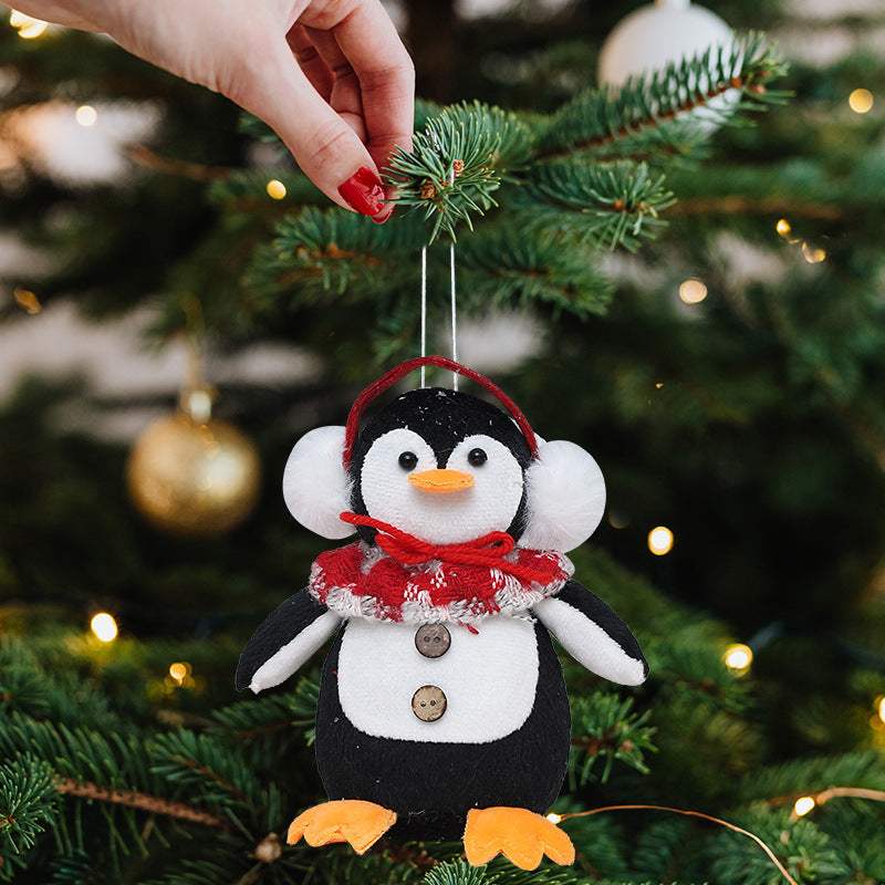 Christmas Penguin Doll Decoration | Headphones