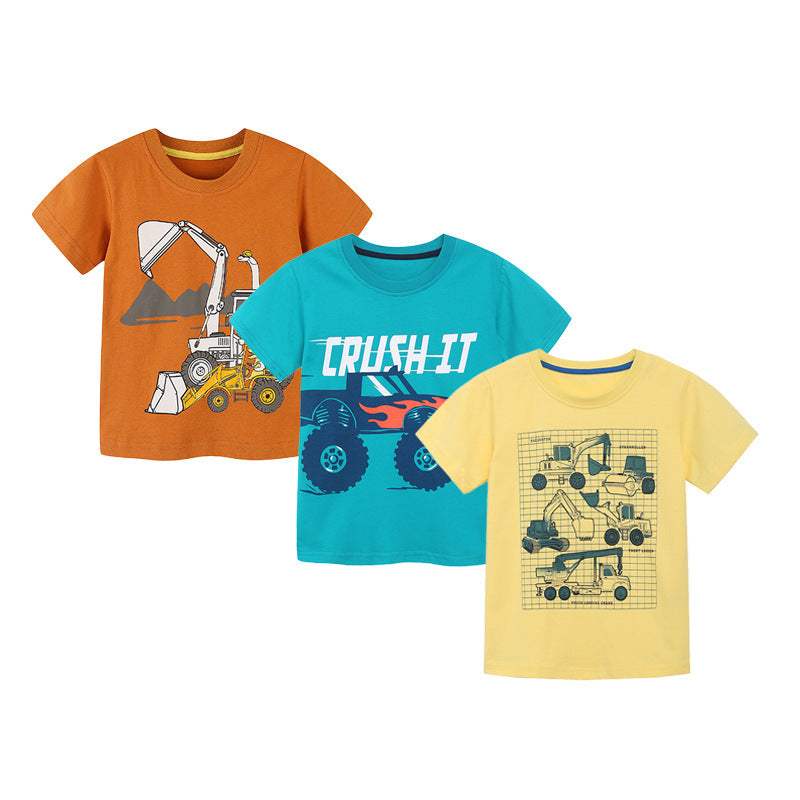 Kids' Car Print Short-Sleeve T-Shirt | Cartoon