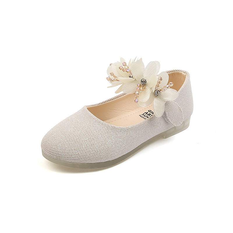 Girls' Rhinestone Flats | Non-Slip Sole | Wear-Resistant | Comfortable Fit