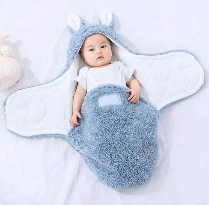 Super Soft Baby Sleeping Bag | Fluffy Fleece Swaddle Blanket | Unisex