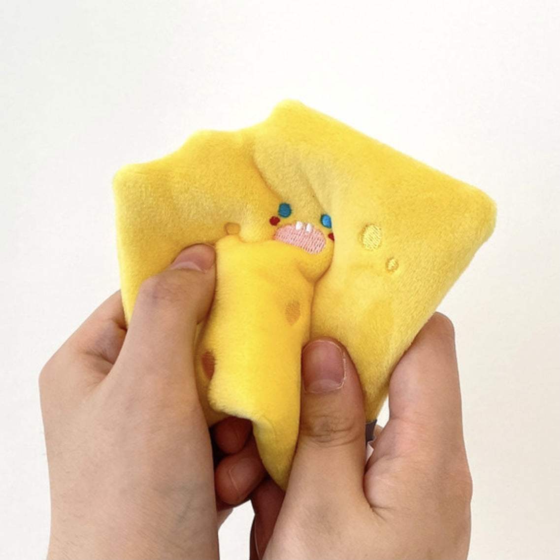 Cheese Plush Pet Sniffing Sound Toy | 20 g