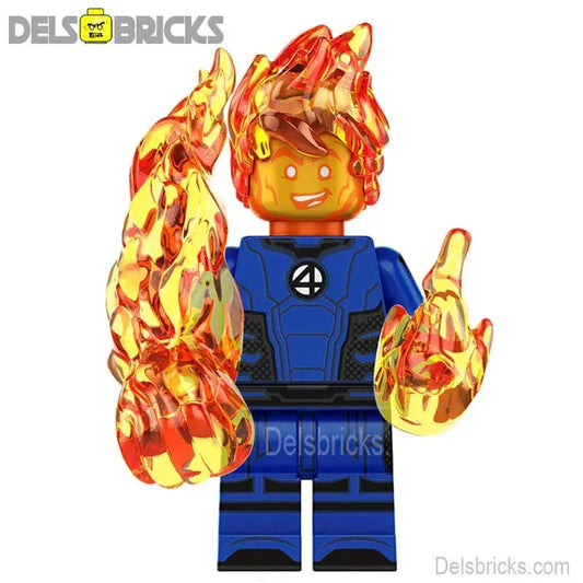 Human Torch Lego Minifigures Custom Marvel Figure For Collectors - ToylandEU