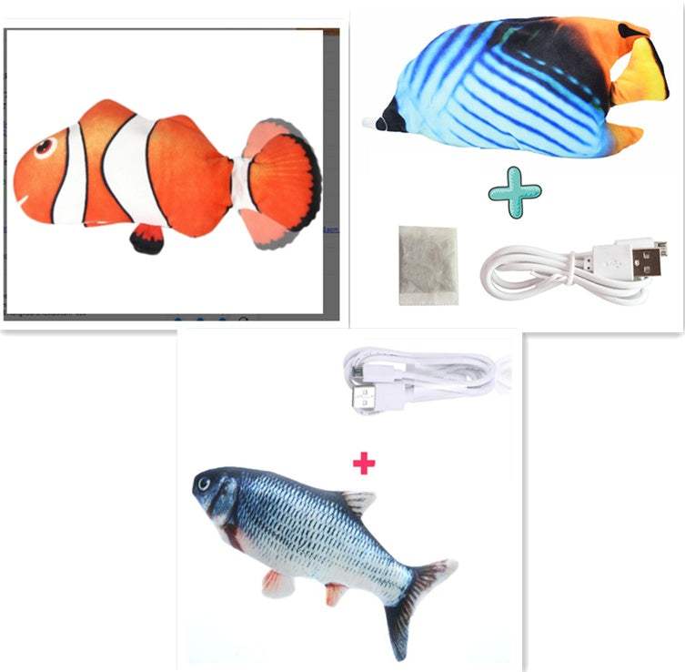 Electric Jumping Fish Cat Toy | USB, Touch Sensor