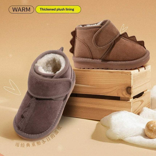 Baby & Toddler Snow Boots | Cow suede (suede leather) Closure: Velcro strap Upper | Non-Slip Sole | Wear-Resistant