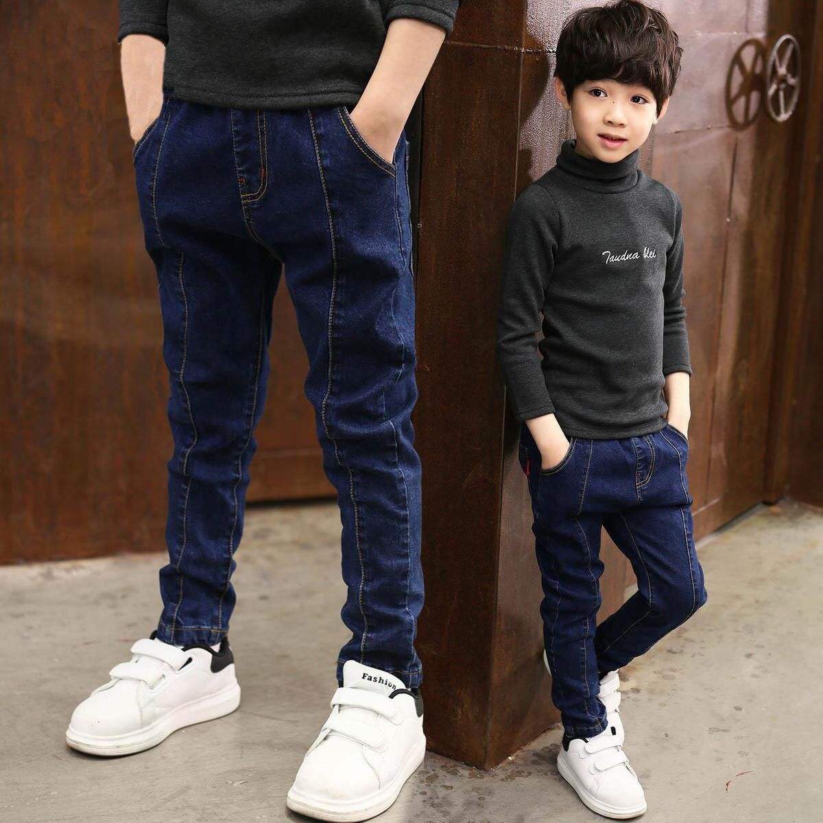 Boys' Letter Denim Trousers | Sizes 110-150 cm