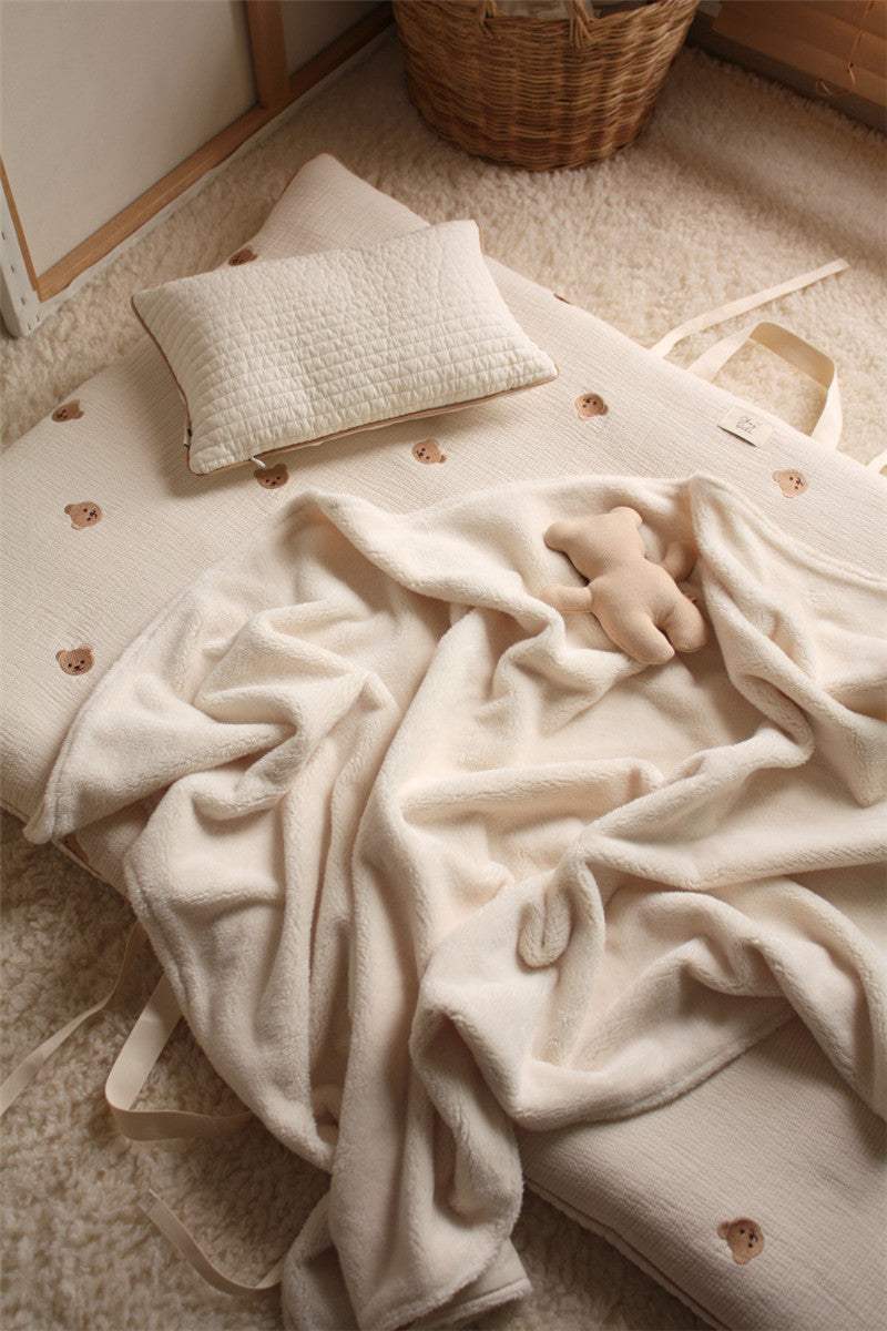 Coral Fleece Toddler Blanket | Cotton Lined, 135 x 85 cm
