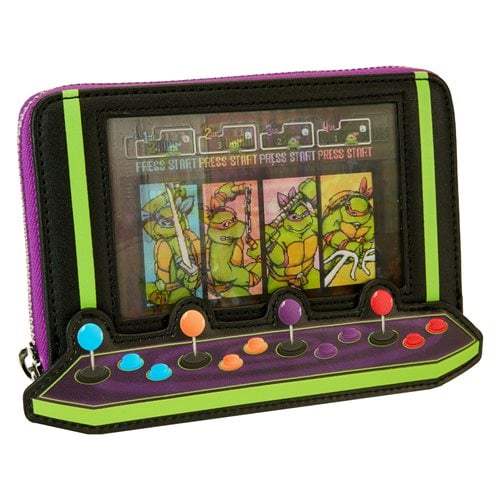 Zip Around Wallet | TMNT Vintage Arcade | Retro Game Button | Fan Merchandise