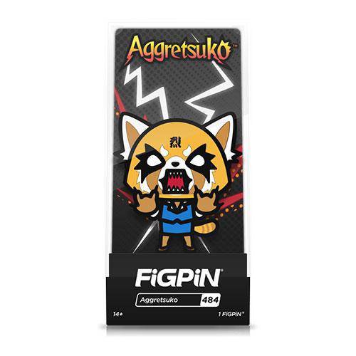 Aggretsuko FiGPiN Enamel Pin With Rubber Backer Stand