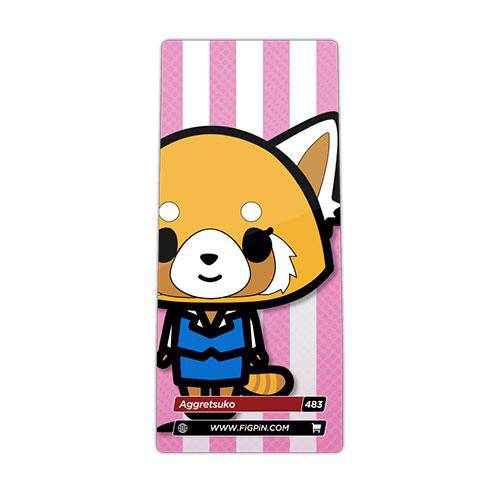 Aggretsuko FiGPiN Enamel Pin With Rubber Backer Stand