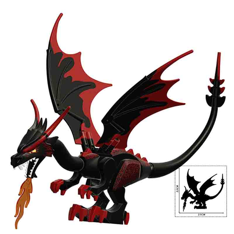 Black Dragon Big Fig Lego Compatible Centerpiece Display Collectors