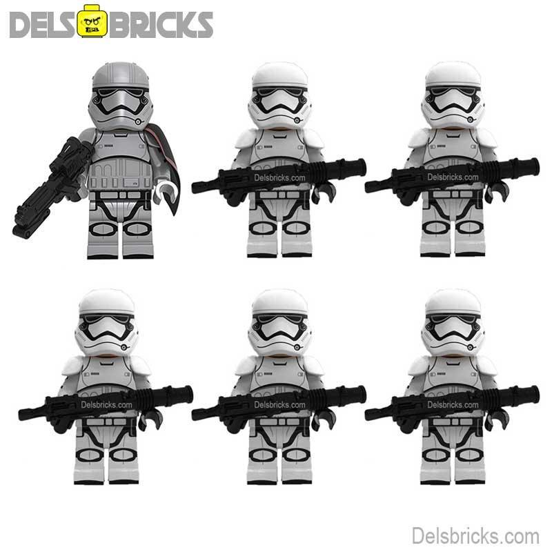First Order Stormtrooper Set of 6 Lego Star Wars Minifigures custom toys - ToylandEU