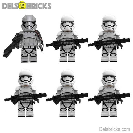 First Order Stormtrooper Set of 6 Lego Star Wars Minifigures custom toys - ToylandEU