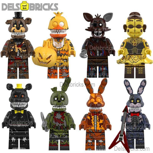 Five Nights at Freddy's Lego Minifigures Set of 8 Collectible - ToylandEU