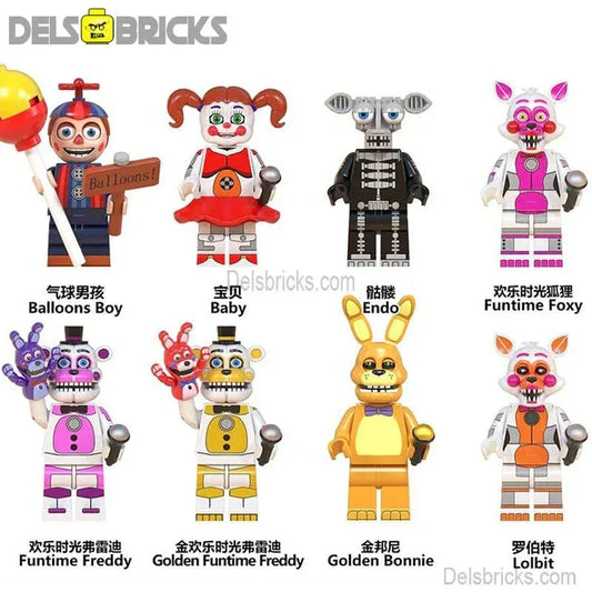 Five Nights At Freddys set of 8 Lego Minifigures custom toys Set2 - ToylandEU