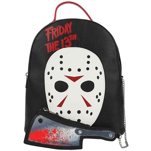 Jason Mask Mini Backpack With Knife Coin Purse Front Pocket