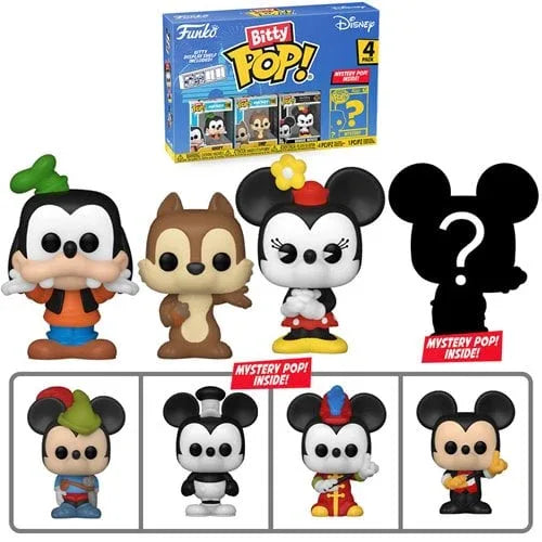 Disney Bitty Pop Mini Figures 4-Pack With Mystery Chase Figure - ToylandEU