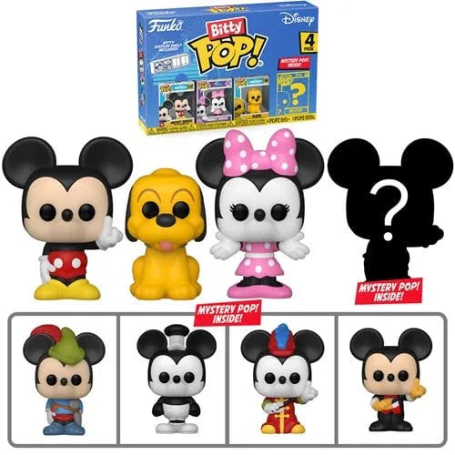 Disney Bitty Pop Mini Figures 4-Pack With Mystery Chase Figure - ToylandEU