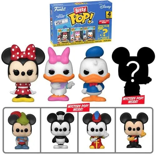 Disney Bitty Pop Mini Figures 4-Pack With Mystery Chase Figure - ToylandEU